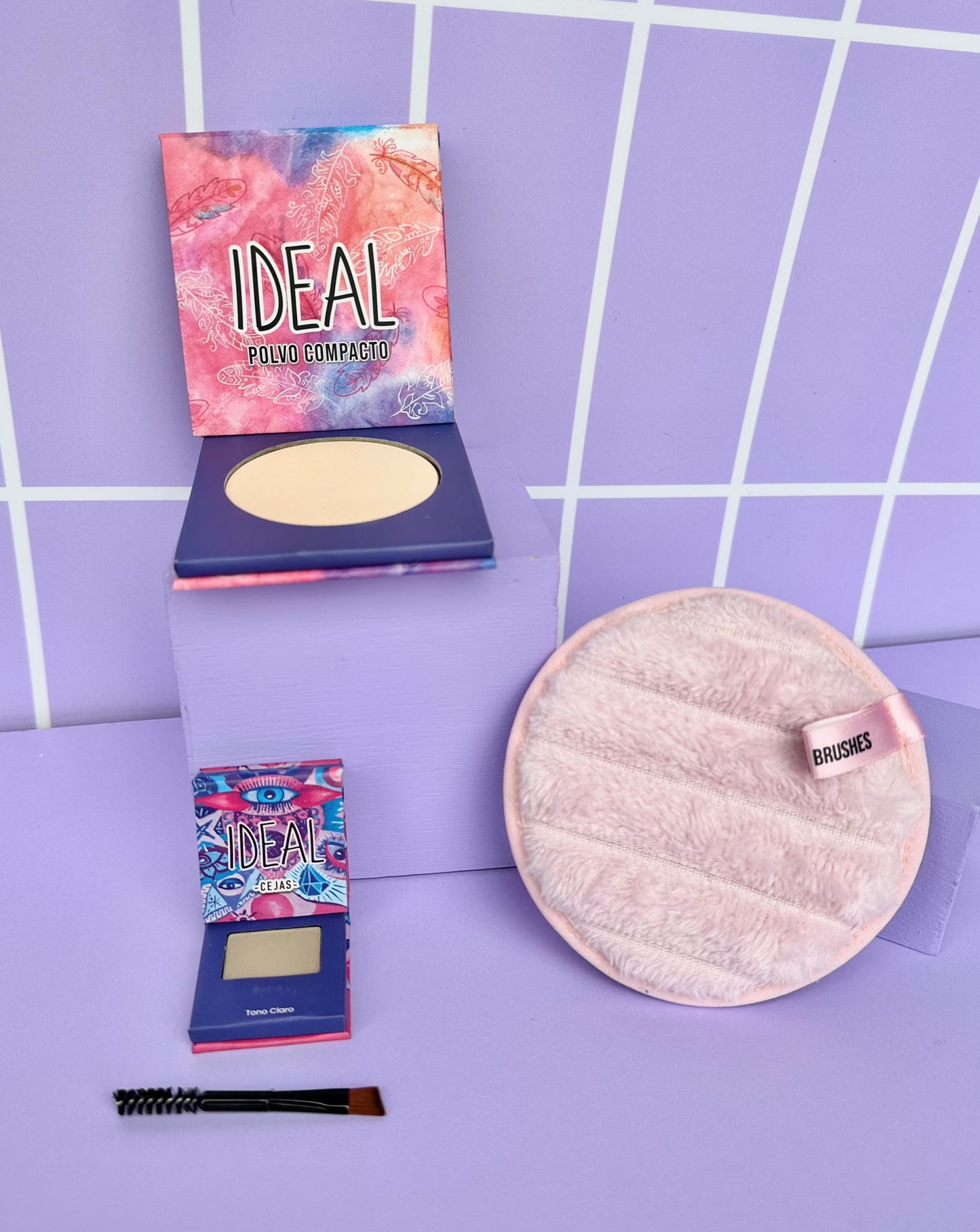 Kit Polvo, sombra de cejas y toalla facial