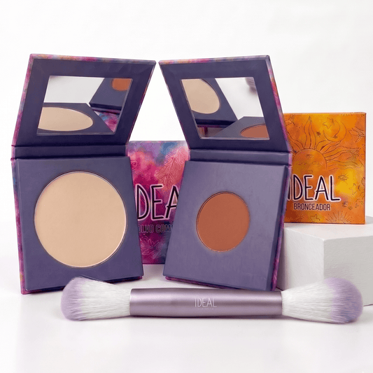 Kit Polvo + Bronceador + Brocha Doble - Ideal Shop Colombia