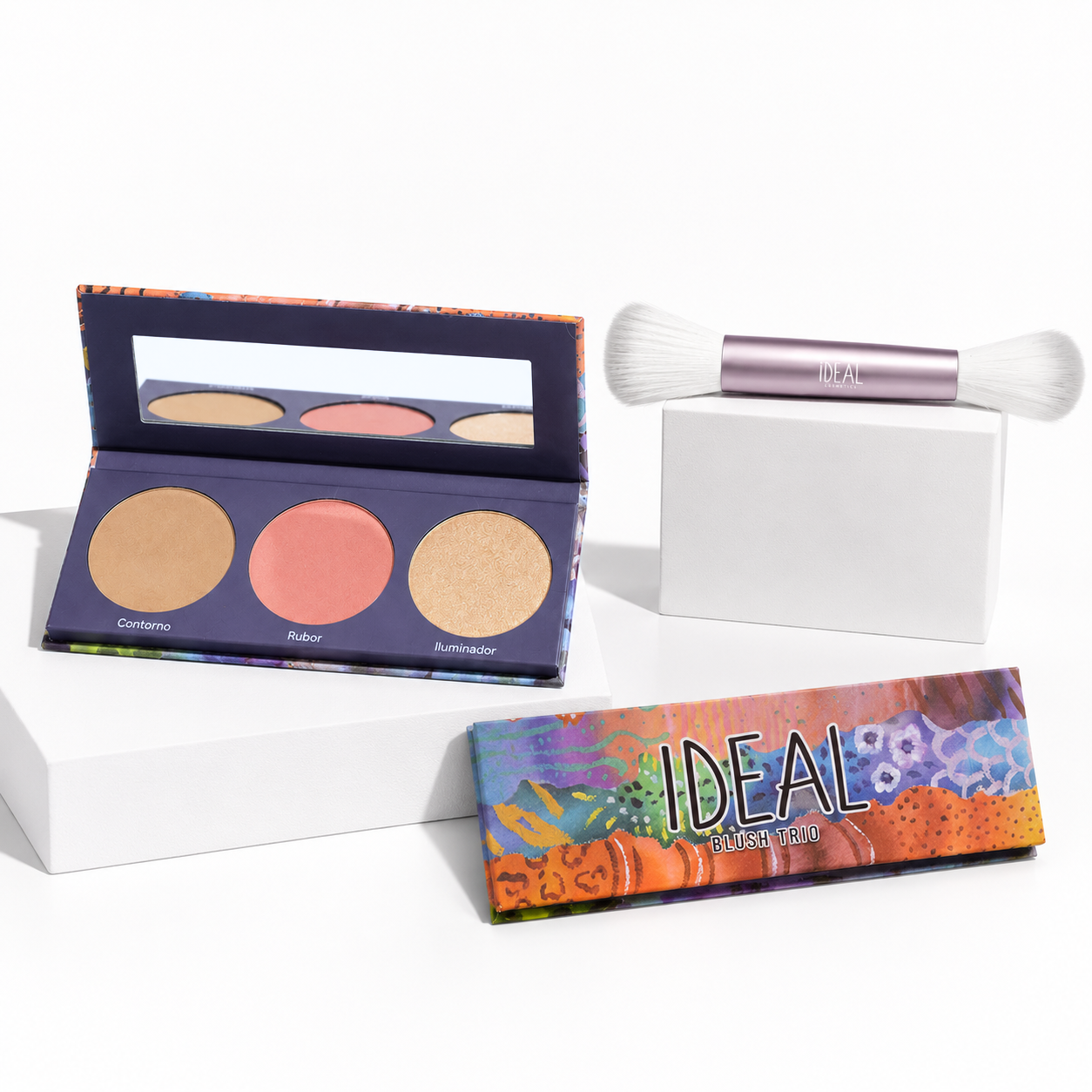 Kit Blush Trio + Brocha Doble